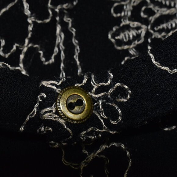Altar'd State Long Sleeve Boho Thread Stitch Black Print Shirt Mini Dres… - Picture 7 of 12